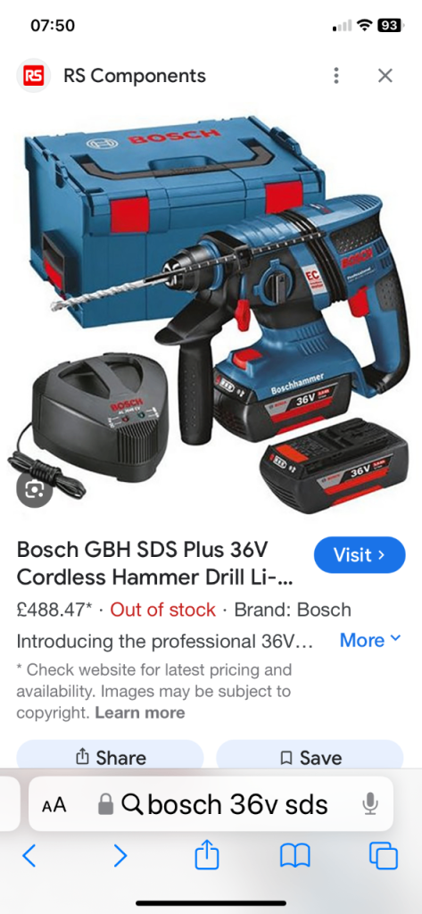 Bosch 36v cordless drill new in box 