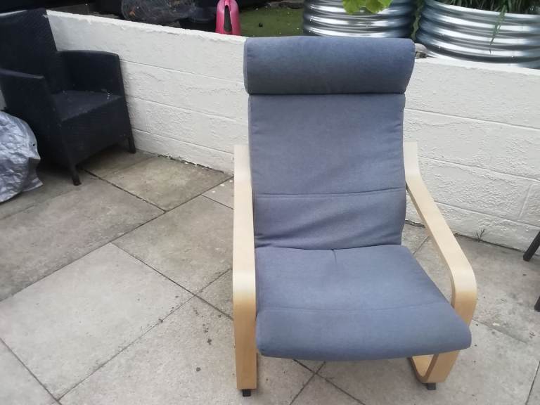 Comfortable Grey Armchair - Good Condition