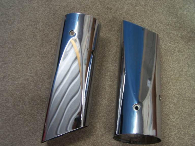Pair genuine Honda Valktrie Exhaust tips in Very good condition, chrome work excellent,