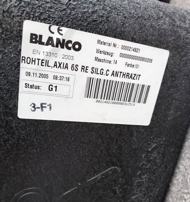 Blanco black anthracite finish 