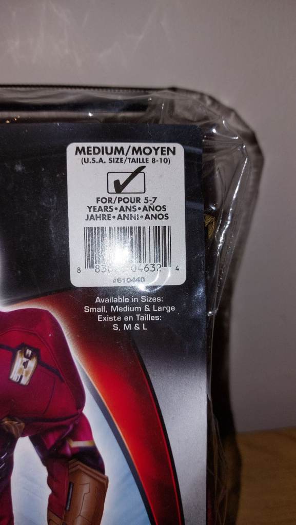 NEW Child's Deluxe Hulk Buster Iron Man Costume