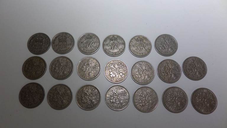 RUN OF SIXPENCES 1947 - 1967. ( no 52 )
