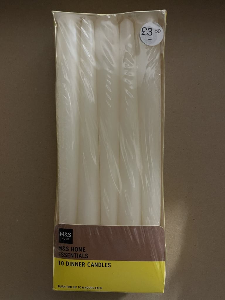 M&S Home Essentials 10 Dinner Candles - Brand New