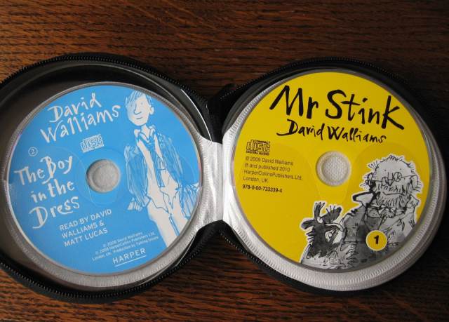 David Walliams 8x audio books on 27 CDs in metal tin, Bumper