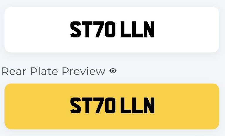 Private number plate funny, boss, toy, funny, naughty, STOLEN (ST70 LLN)