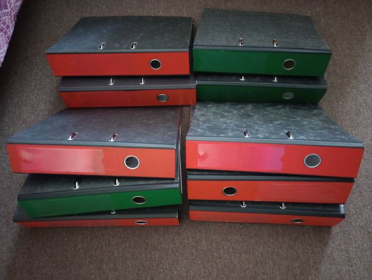 Clearance! House/ Office/ Uni. 10 Lever Arch Board Binding Files in very good and good condition