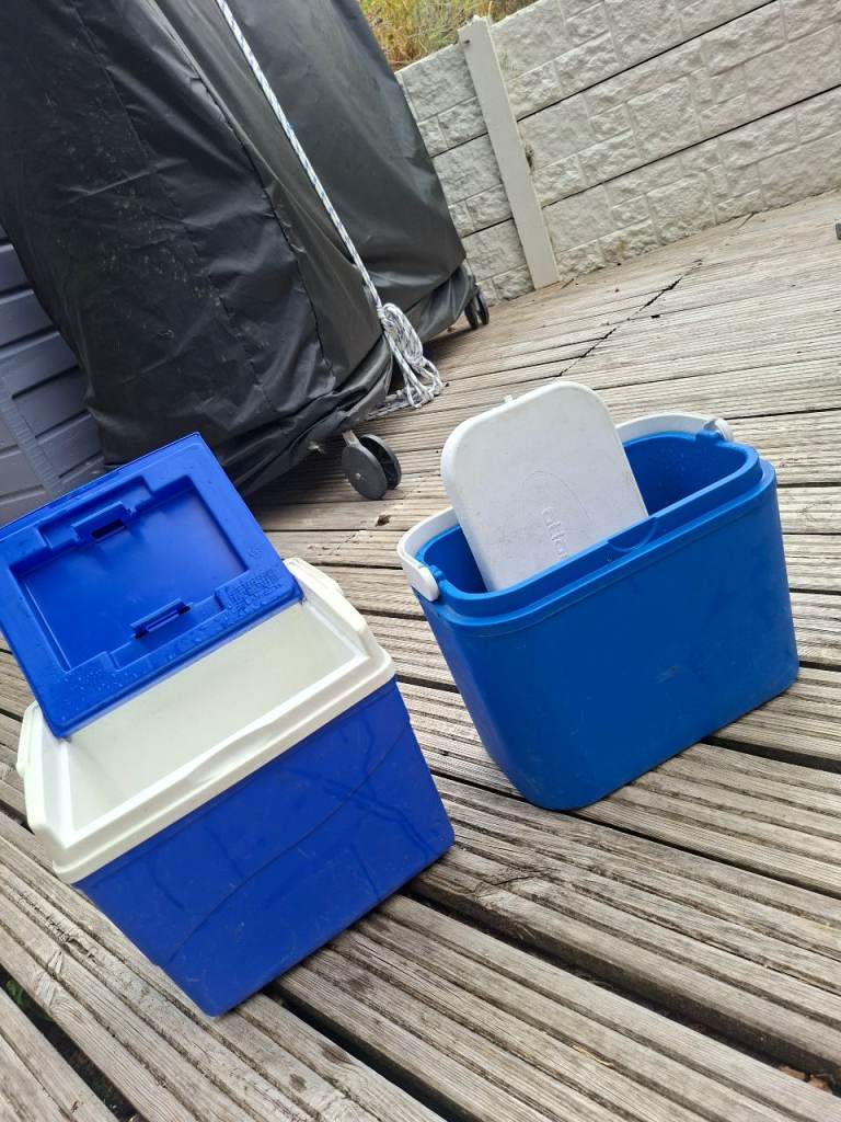 Two Blue Cool Boxes – Ideal for Picnics & Camping
