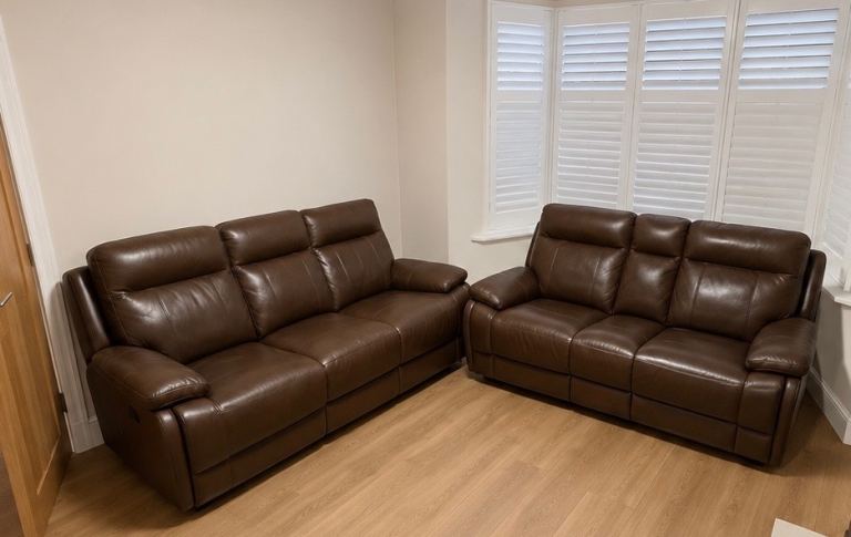 Electric Recliner Leather Sofa 3+2