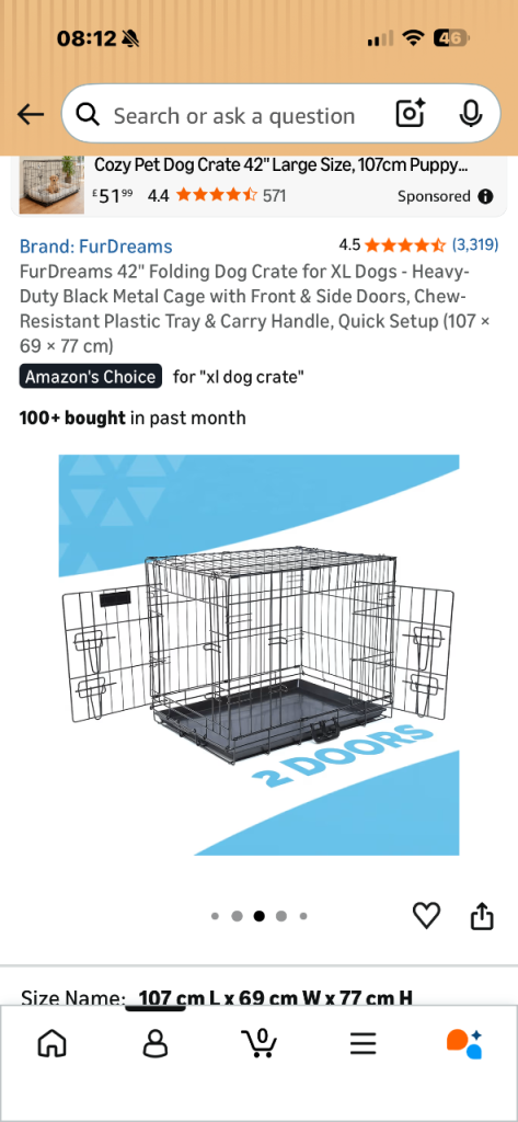 Extra large dog crate 