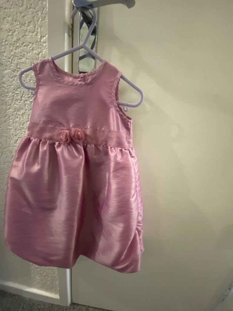 Gorgeous Pink Rose Dress, 12-18 Months