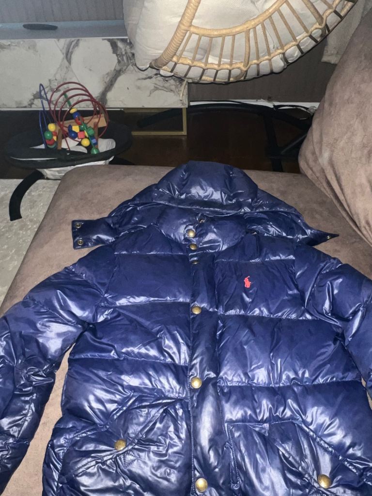 Like new Ralph Lauren puffy blue M (10-12) 