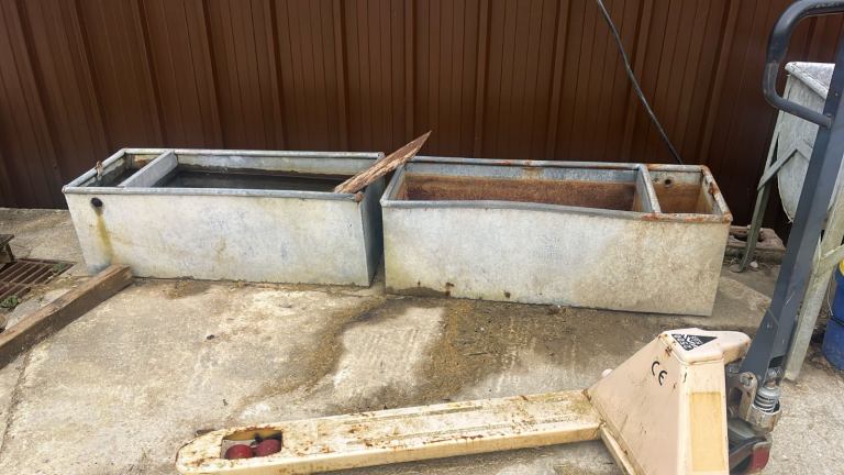 Galvanised troughs