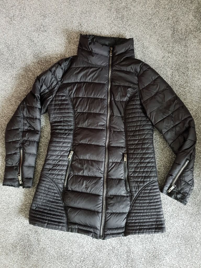 Womens Coat Lightweight Padded Black Jacket