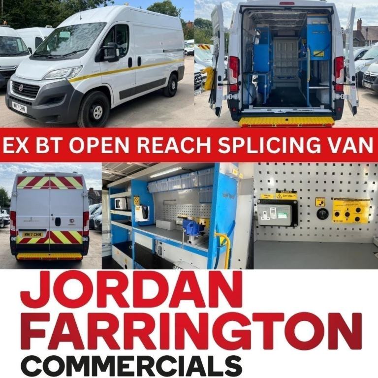  2017 FIAT DUCATO L2 H2 EURO 6 WORKSHOP VAN / SPLICING VAN *EX BT SPLICING VAN*