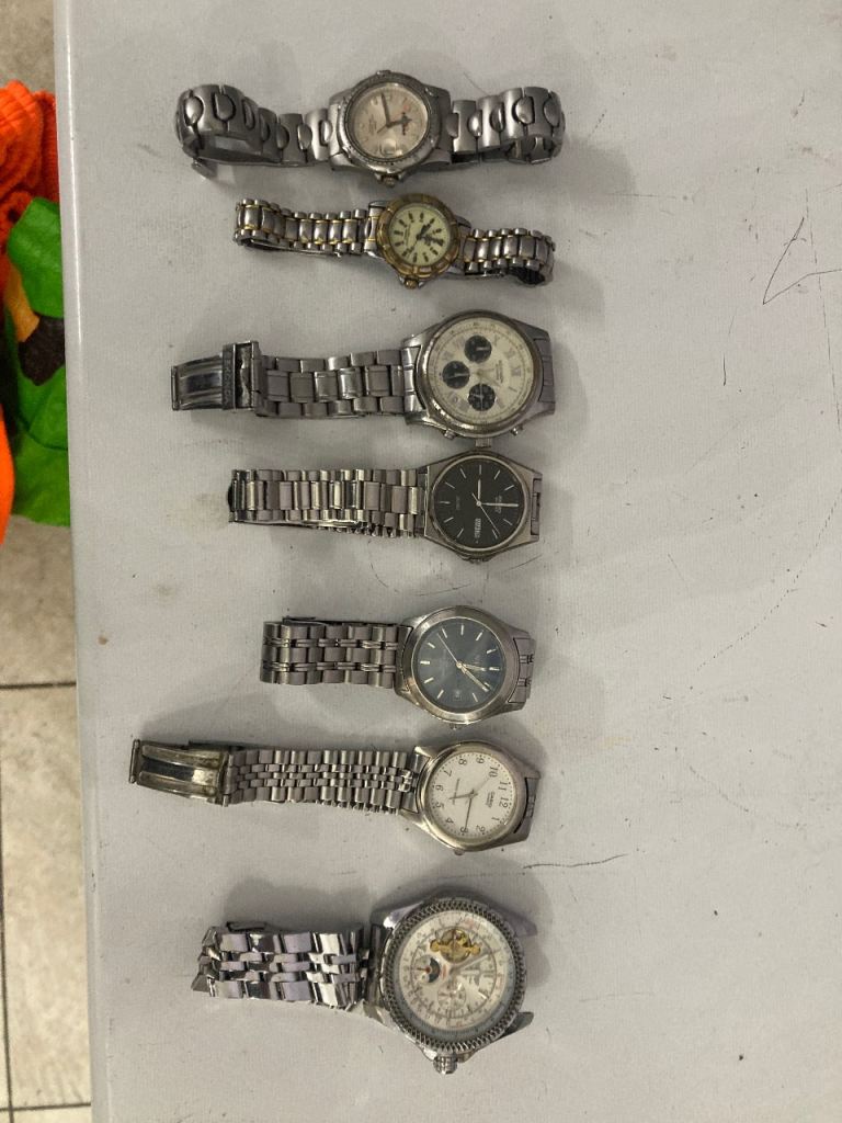 Job Lot of 7 Mens Metal Strap Watches – Seiko, Casio, Ellesse