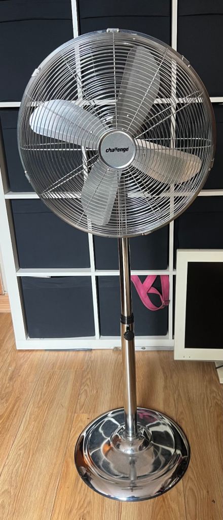 16 Inch Challenge Metal Pedestal Fan Chrome