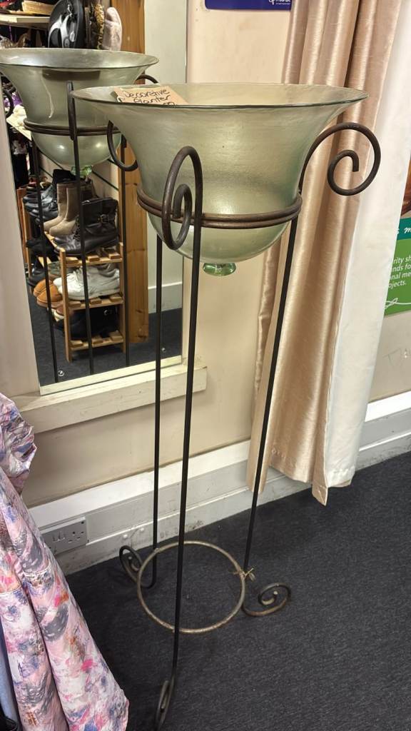 Wrought iron glass planter rrp 200