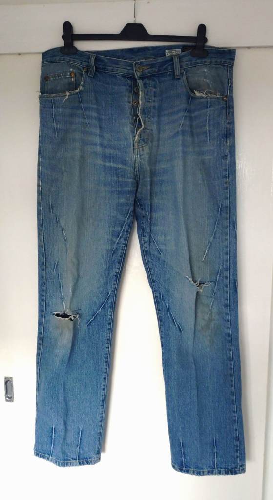 Petroleum Mens Blue Denim Jeans (101B Dark Dreams) Straigjt Leg Size W 38 L 33" 