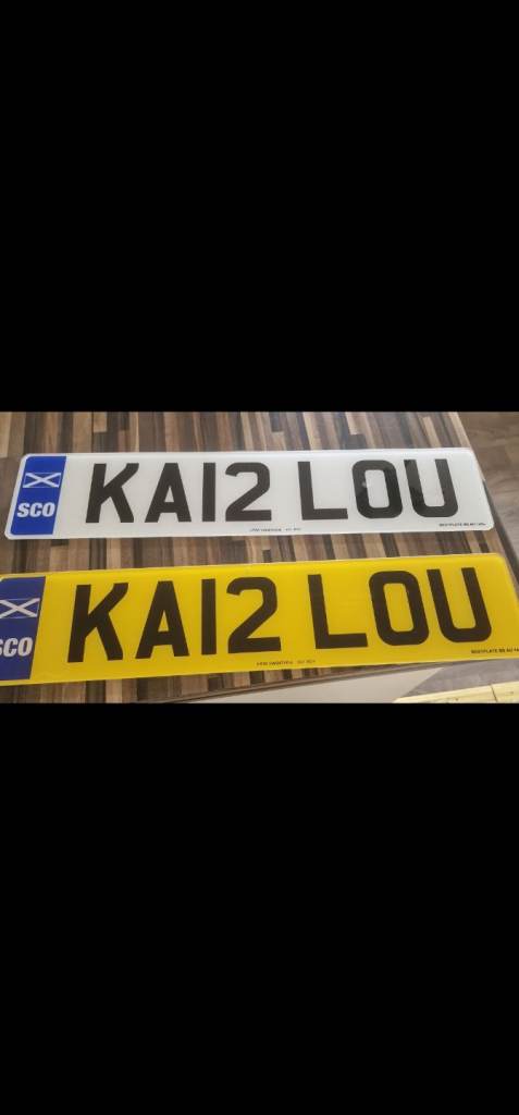 Private reg plate. On retention. KA12 LOU