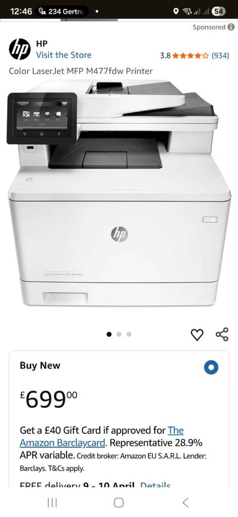 hp colour lanser jet pro mfp m477fdw
