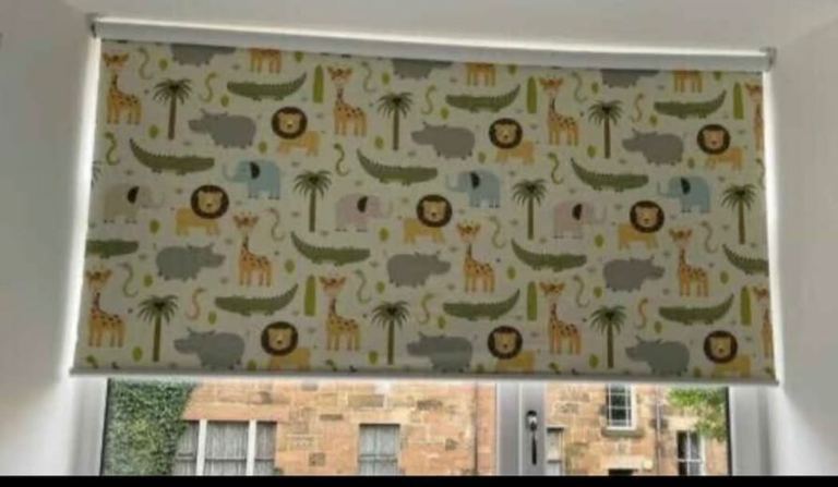 Cordless Blackout Roller Blind – At The Zoo Design, 189cm x 180cm