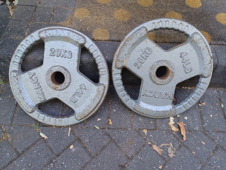 2 x 55KG MARCY OLYMPIC WEIGHTS PLATES 