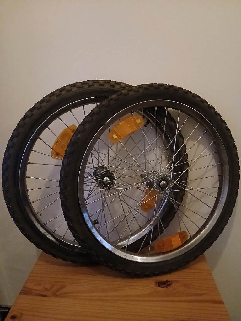 2x Bike Wheels for Kids Bike Trailers - 20 x 2.125 size