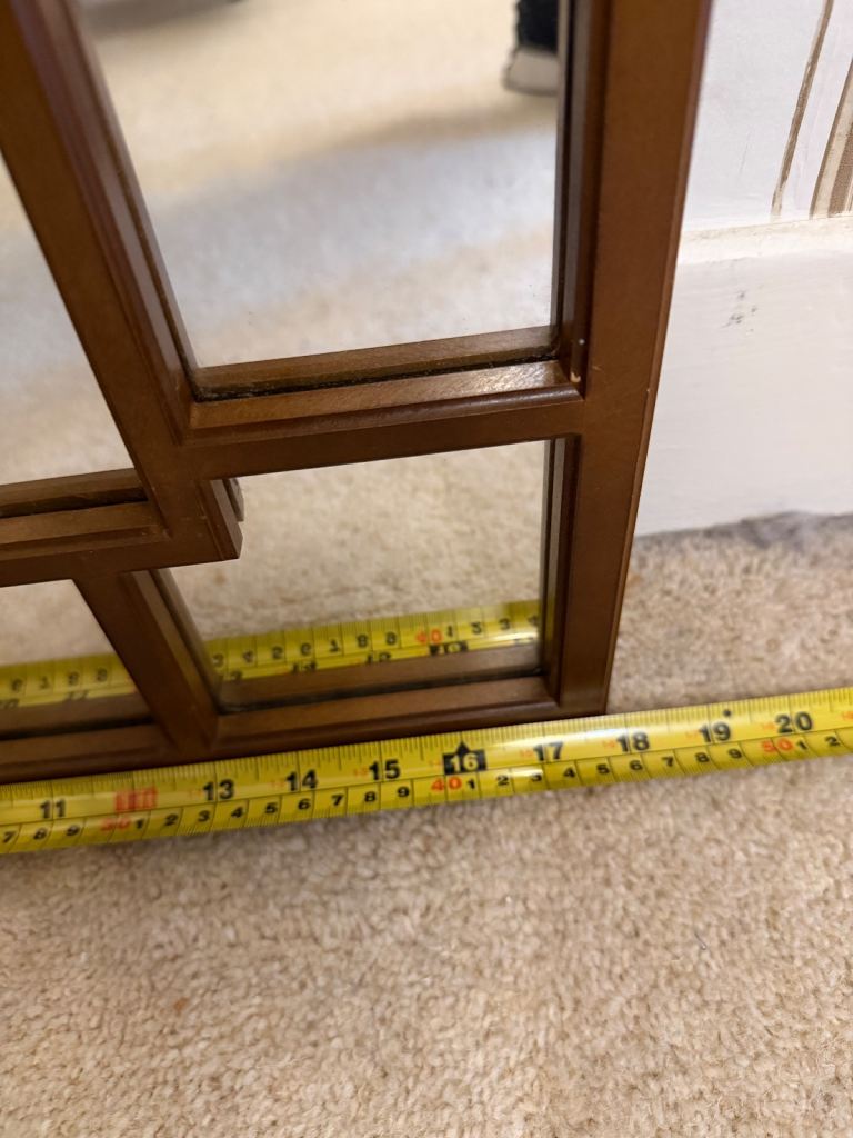 Framed Arch Window Shaped Mirror 