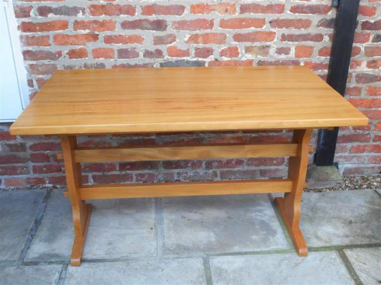 Solid Wood Refectory Dining Table- Light Finish