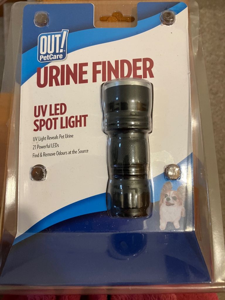 UV Urine detector torch pets dog cat 