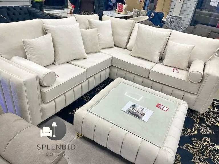 📞 Stylish Brand New Lily Panel Line Sofa Corner & 3+2 Seater Real Leather 35% OFF Limited Offer COD