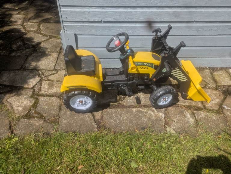 Kids Yellow Ride-On Tractor with Front Loader – Good Condition