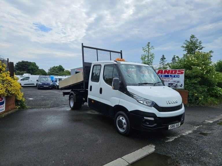  2016 ON 16 PLATE IVECO DAILY 35C13 LWB CREW CAB TIPPER PICKUP 72K 