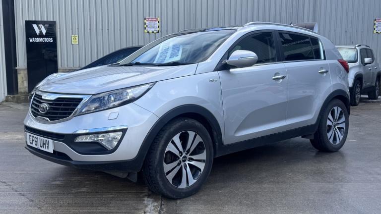 KIA SPORTAGE 2.0 CRDi KX-3 Diesel 4WD Silver 5dr PANROOF+LEATHER+SATNAV 2012