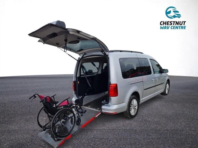 VW Caddy Maxi WAV Wheelchair Access 5 Seats Silver Only 35K Miles!