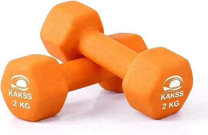 KAKSS 2kg Dumbbells - Bright Orange, New