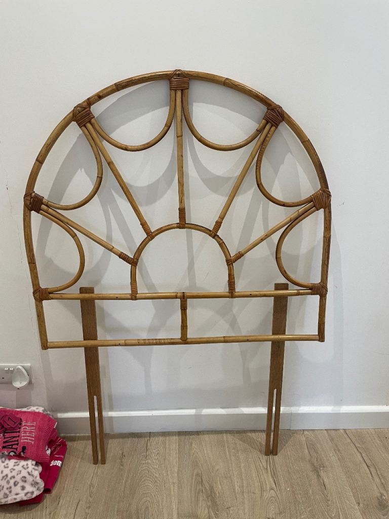 Vintage Rattan Headboard – Good Condition