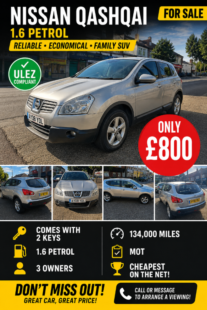Nissan, QASHQAI both available 