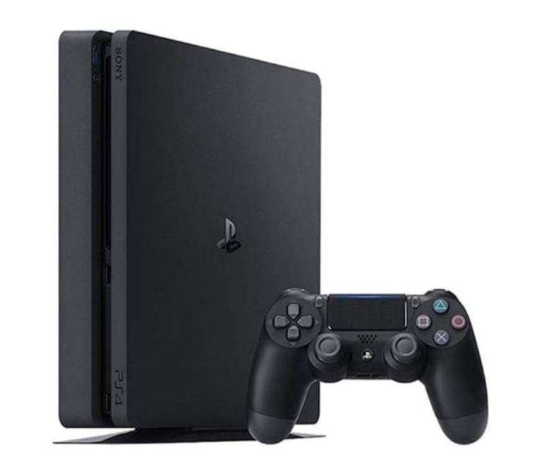 Sony PlayStation 4 (PS4) Console with 2 Original Controller – Black, Good Condition