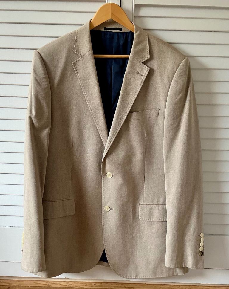 Austin Reed XL Pure Cotton Suit Jacket - Beige