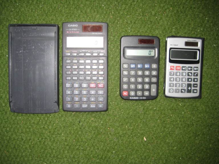 Casio fx 85WA Scientific Calculator for £5.00; 2 Basic Pocket Calculators for £2.00 Each