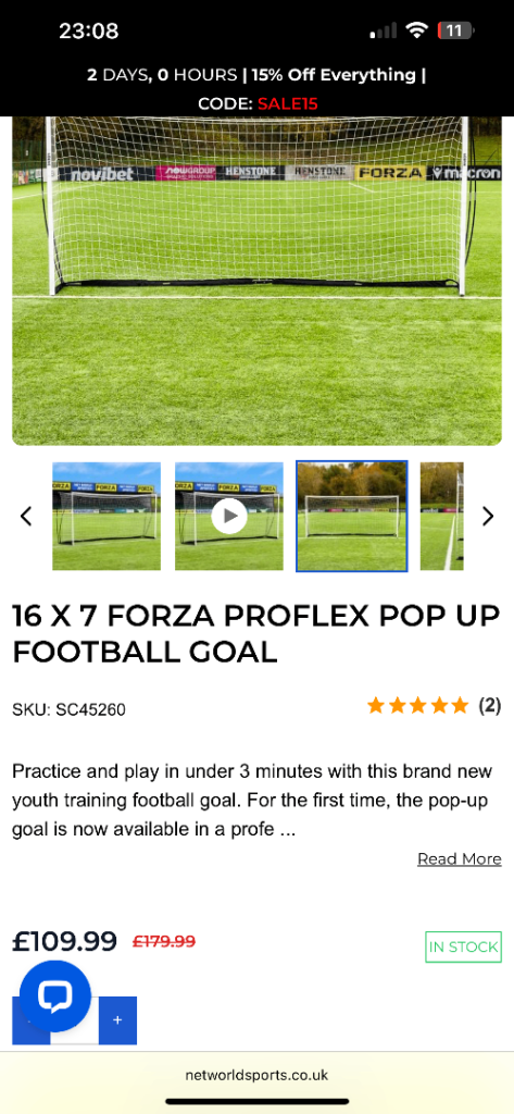 Forza football goals. 