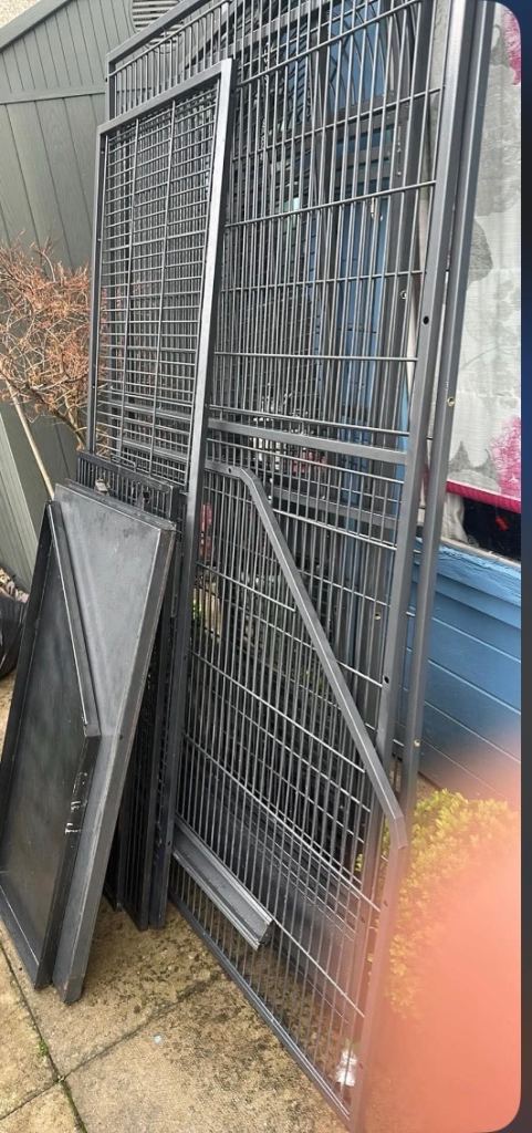 Huge corner rainforest Toronto parrot cage in antique silver 
