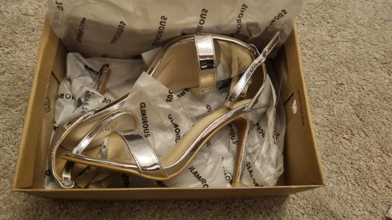ladies silver sandals