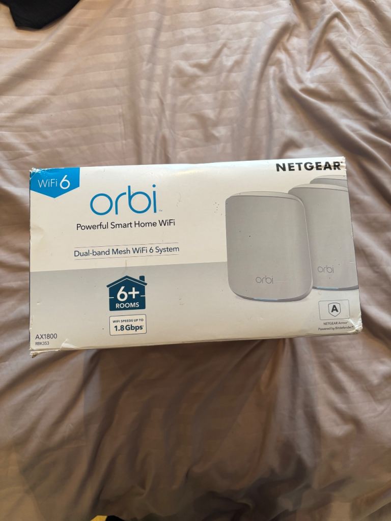 Netgear Orbi AX1800 WiFi 6 System - Tri-Band Mesh