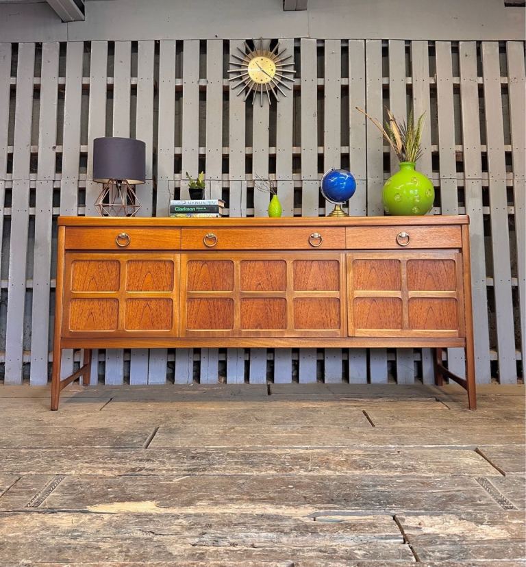Nathan long teak sideboard vintage retro mid century 