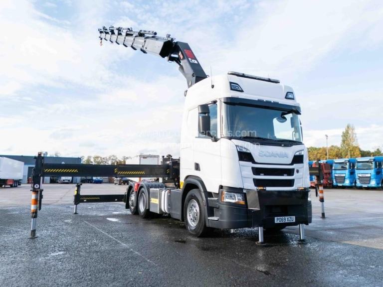 2019 (69) SCANIA R450 CRANE-MOUNTED 6X2 TAG HIGH SLEEPER WITH HIAB CRANE