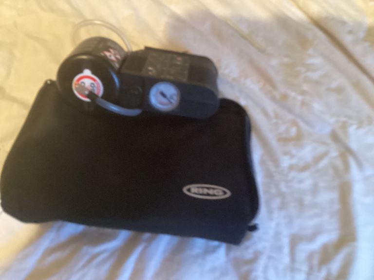 Car tyre inflator withe sealant and carry bag