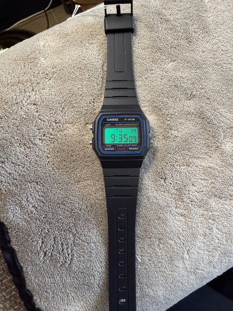 Casio F-91W Digital Watch - Custom Turquoise Brand New