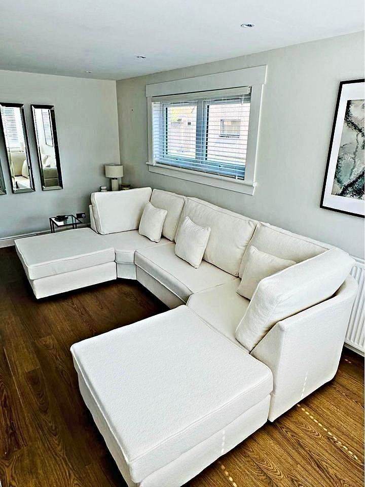  🔥Introducing the SUPER stunning Belgravia"U-Shape" Fixback truffle colour corner sofa-Order Now📲